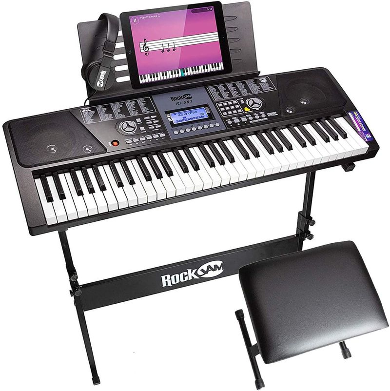 RockJam 61-Tasten-Elektronik-Keyboard Piano SuperKit