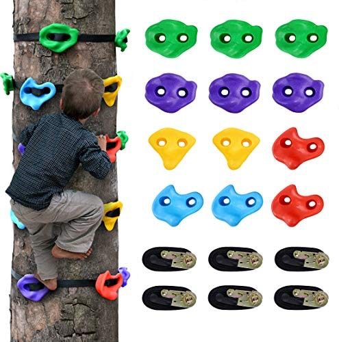 Topnew 12 Ninja Tree Klettergriffe für Kinder