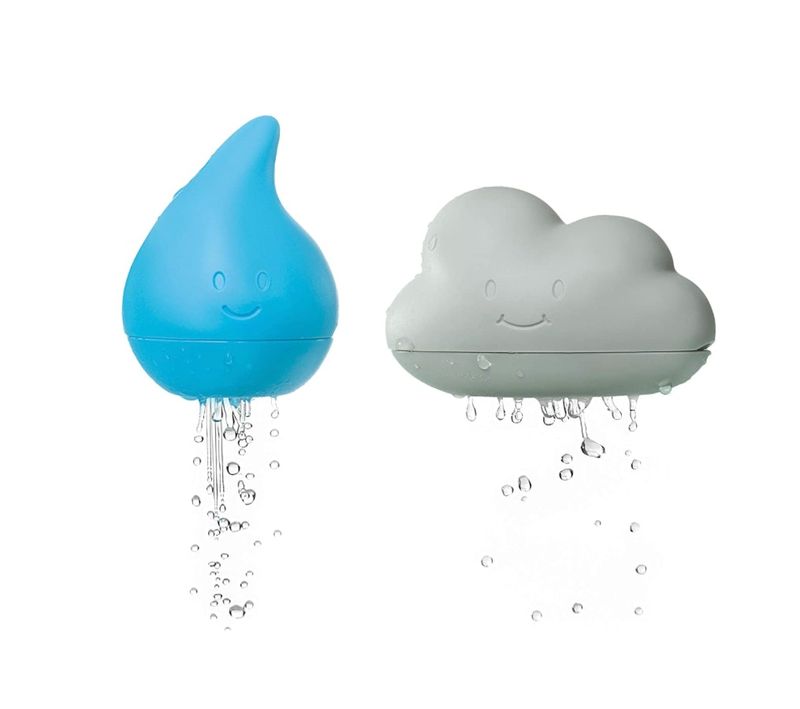 Ubbi Wolken- und Tröpfchen-Badespielzeug Schimmelfreies Baby-Badespielzeug
