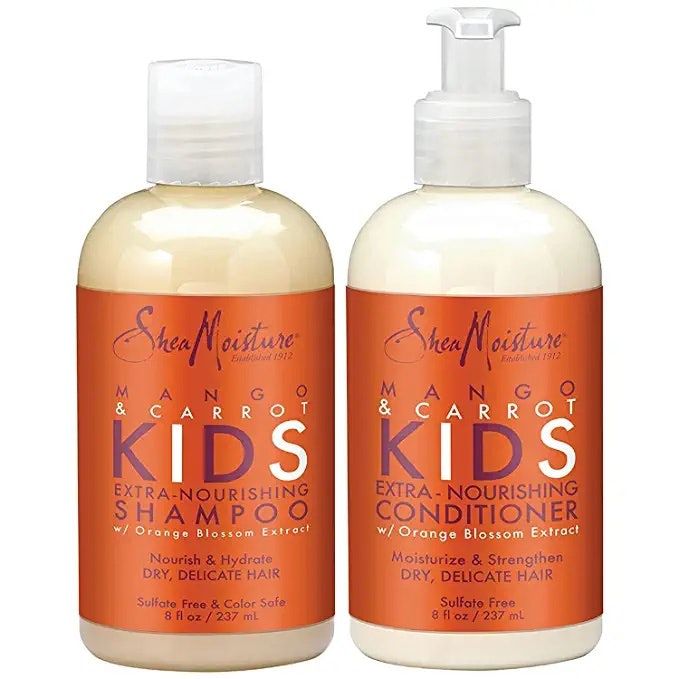 Shea-Feuchtigkeits-Mango- und Karotten-Shampoo und Conditioner