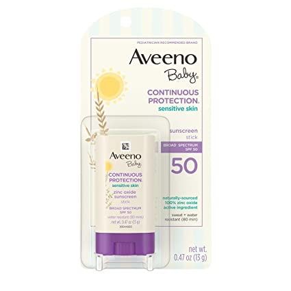 Aveeno Baby Continuous Protection Sensitive Skin Mineral Sunscreen Stick, 0,47 oz