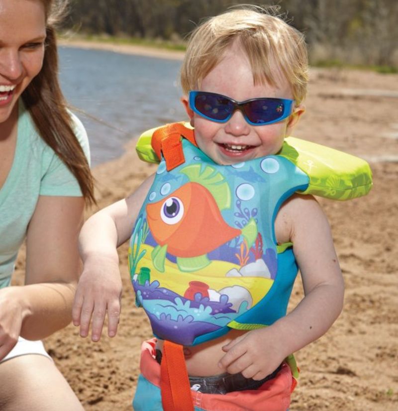 STEARNS Infant Puddle Jumper Hydropren-Schwimmweste für Kleinkinder mit Fischdruck