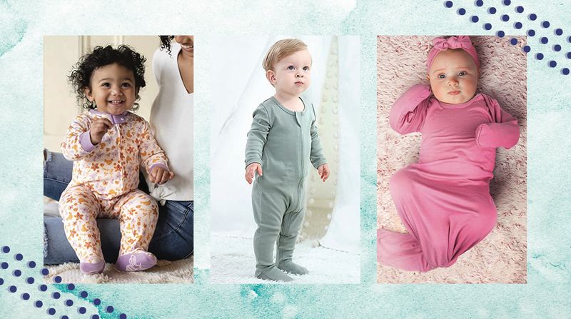 Drei Babys in süßen einteiligen Pyjamas